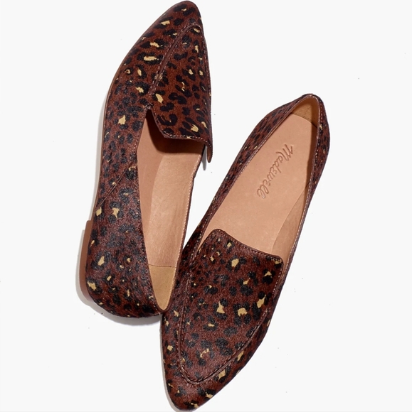 Madewell Shoes - Madewell The Frances Skimmer In Painted Leopard Calf Hair Loafers